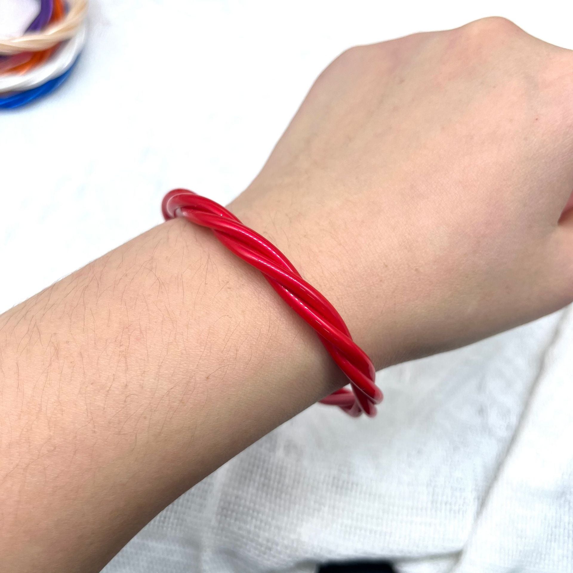 Wholesale Twisted Rope Design Silicone Bracelet